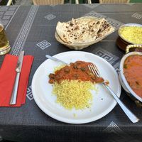 Bhindi Masala with Naan  at Restaurant Taj in Hersbruck