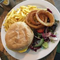 Spiced bean burger at HAPPA in Burnley