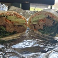 Spicy tempeh wrap   at Wild Roots in Sunderland