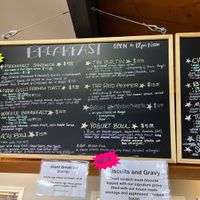Breakfast menu at LuluBelle's Coffee House and Bakery in Running Springs