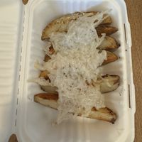 veganized potato wedges   at LuluBelle's Coffee House and Bakery in Running Springs