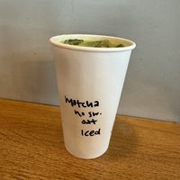 matcha with oat milk   at LuluBelle's Coffee House and Bakery in Running Springs