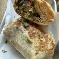 Veggie breakfast burrito with just egg  at LuluBelle's Coffee House and Bakery in Running Springs