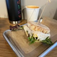 Vegan breakfast sandwichh #Veganuary at LuluBelle's Coffee House and Bakery in Running Springs