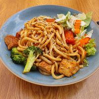 Udon noodle dish at Asian Street Food in Hamburg