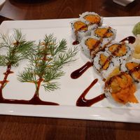 Tempura Sweet Potato Sushi at Sunflower Vegetarian Restaurant in Vienna