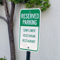 Plenty of parking at Sunflower Vegetarian Restaurant in Vienna