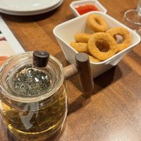 "Calamari”  at Sunflower Vegetarian Restaurant in Vienna