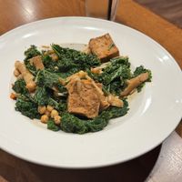 Kale with tofu and chickpeas (looks simple but seasoned fantastically)  at Sunflower Vegetarian Restaurant in Vienna