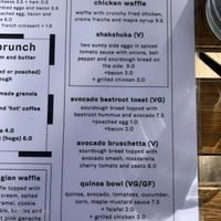 Menu at Shakar in Lisbon