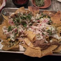 Vegan nachos. Decent taste, but sad toppings   at Diego's Cantina in University City
