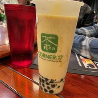 Oat milk mango boba  at Corner 17 in St Louis