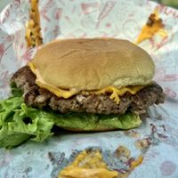 Classic cheeseburger  at Moonburger in Kingston