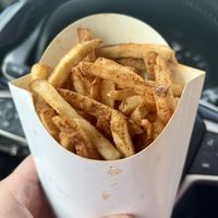 Hot fries  at Moonburger in Kingston