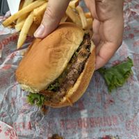Cheeseburger made vegan at Moonburger in Kingston