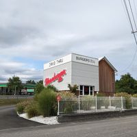 Front of the restaurant at Moonburger in Kingston