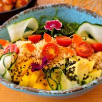 Vegan poke bowl at Faro Gastrobar in Mallorca