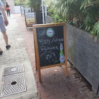 Vegan burger advertised at Borracheiros in Funchal