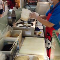 Making pancake at Jollibean - NEX in Northeast Singapore