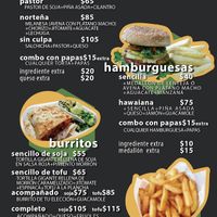Menu as of June 2022  at LunchV - Delivery Only in Mexico City