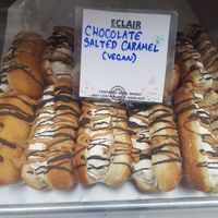 Chocolate salted caramel eclairs at Doe Bakehouse - City Centre in York