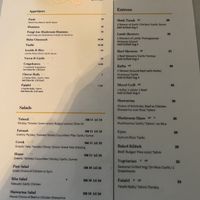 V = vegan, a number of items are vegan and not marked, chef is accommodating, just ask  at Cedars Cafe in Melbourne