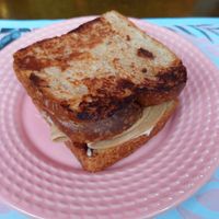 Misto quente no pão brioche at Amarama Vegan in Sao Paulo