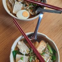 Vegan and vegetarian Reisnudelen (rice nuddles) at Chada Thai - Thai Nuddelsuppe in Freiburg