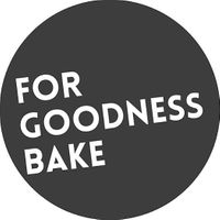 Logo at For Goodness Bake in Calgary
