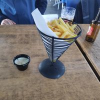Fries with vegan mayo at Peter Café Sport in Faial