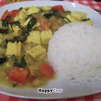 Tofu Curry, Vegan City Fast Food at Vegan City - Husitska in Prague