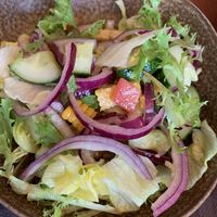 Simple side salad   at Caldeiras & Vulcoes in Sao Miguel