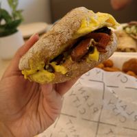 Breakfast Sandwich #Veganuary at Plant City X in Warwick