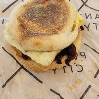 Breakfast sandwich at Plant City X in Warwick