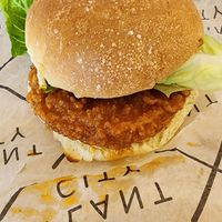 Chicken sandwich at Plant City X in Warwick