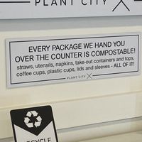 This makes composting at their compost/recycle/trash station so simple! No head-scratching to figure out what’s what and then sheepishly giving up and putting it all in the trash at Plant City X in Warwick