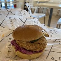 Chik burger  at Plant City X in Warwick