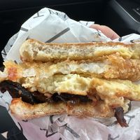 Breakfast sandwich with added hashbrown  at Plant City X in Warwick