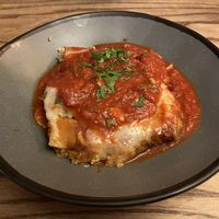 Vegan lasagna  at Strada Italiano in Asheville