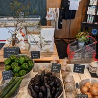 Local grown vegetables and goods at 8ablish in Toyama