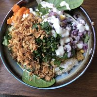 Planted chicken bomb  at Apapika Bowls in Vienna