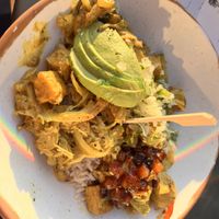 Jamaican Rice Bowl with tofu  at McMenamins in Kalama