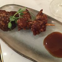 Teriyaki seitan skewer at brEAThe Restaurant | Sushi végétal à Paris in Paris
