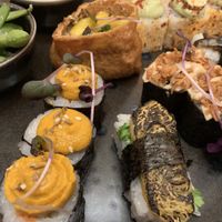 The „taste-a-bit-of-everything“ plate  at brEAThe Restaurant | Sushi végétal à Paris in Paris