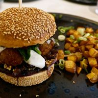 Asian-style burger (from the brunch) at brEAThe Restaurant | Sushi végétal à Paris in Paris