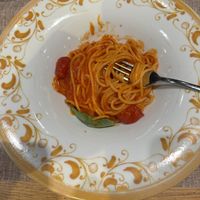 Spaghetti with tomato sauce   at Eataly in Rome