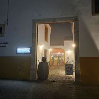 The entrance, even more atmospheric in the fog. at A Bruxa D'Évora in Evora