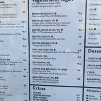 Menu  at Nguyen's Pho House in Vienna