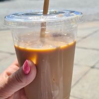 Ice latte at Broder Jakobs Stenugnsbageri in Lund