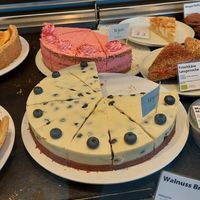 Coconut cake (front, 3.90) & raspberry cake (back, 4.30) at Paradieschen in Linsengericht